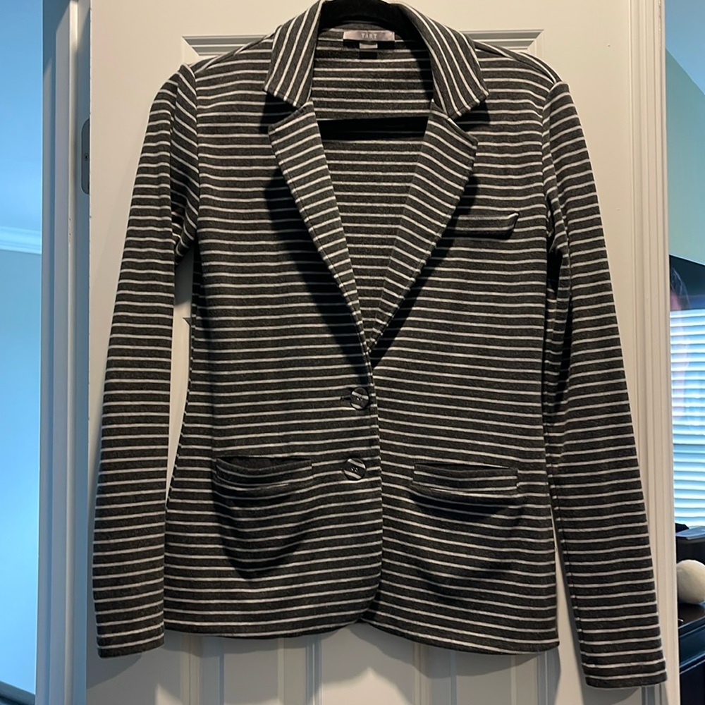 Tart soft grey striped blazer